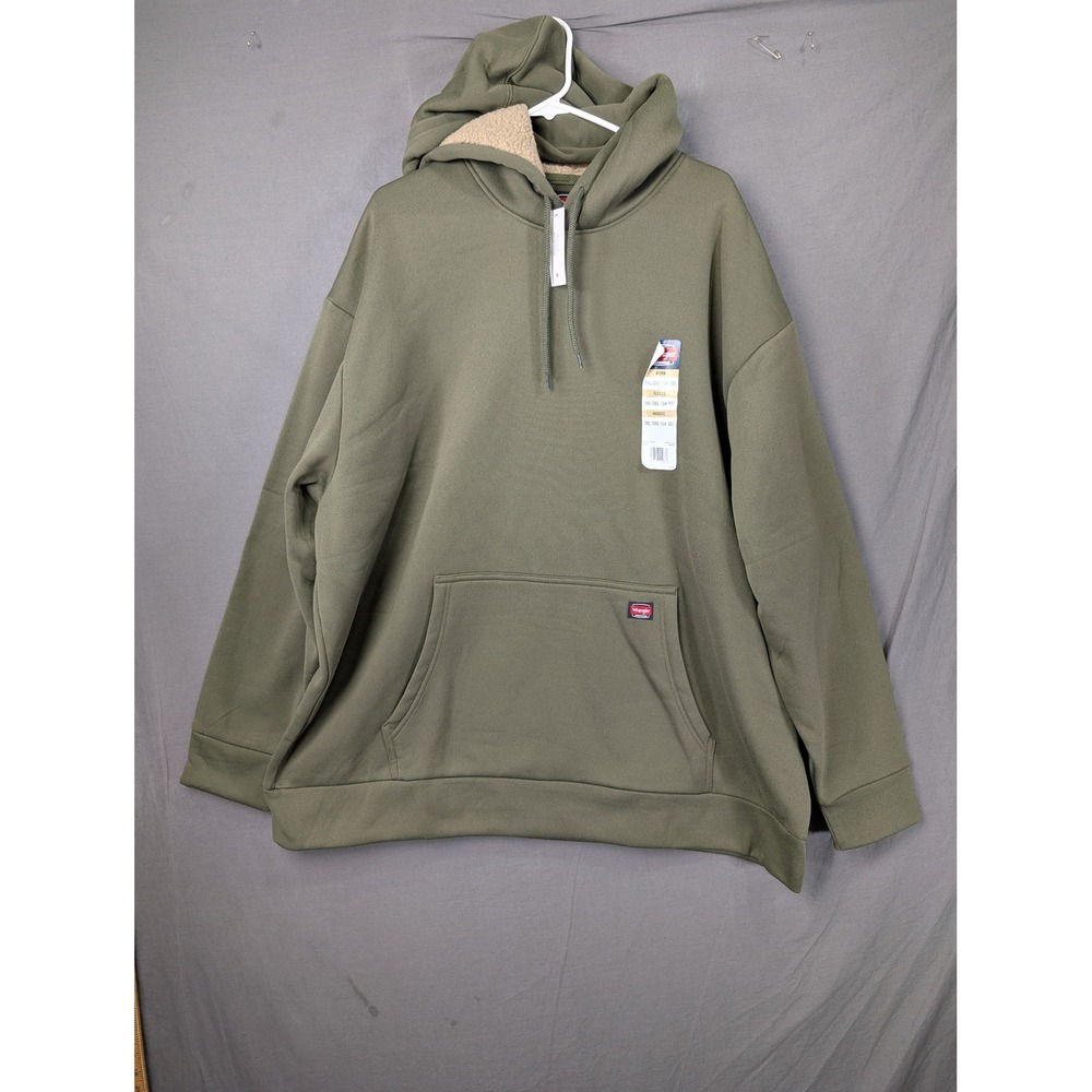 Wrangler Workwear Mens Fleece Hoodie Grape Leaf Green 3XL NWT